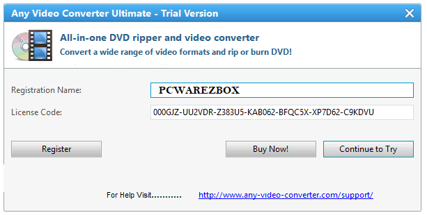 Any Video Converter Pro License Code
